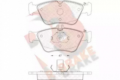 R BRAKE rb1115 -  Комплект тормозных колодок, дисковый тормоз